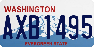 WA license plate AXB1495