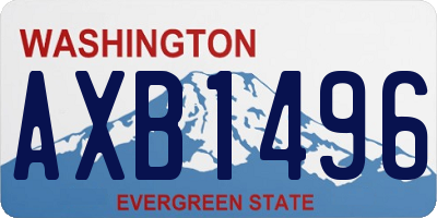 WA license plate AXB1496