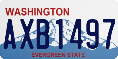 WA license plate AXB1497