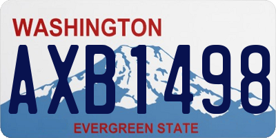 WA license plate AXB1498