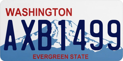 WA license plate AXB1499