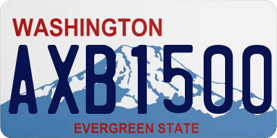 WA license plate AXB1500