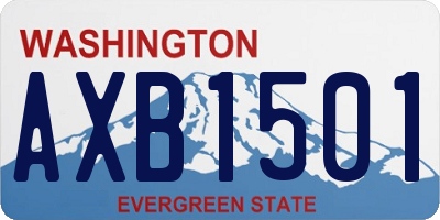 WA license plate AXB1501