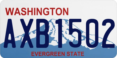 WA license plate AXB1502