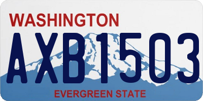 WA license plate AXB1503