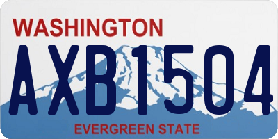 WA license plate AXB1504