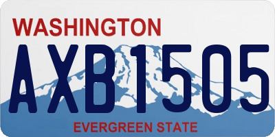 WA license plate AXB1505