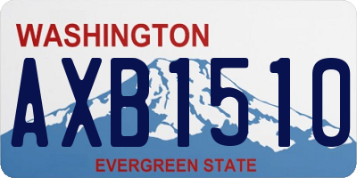 WA license plate AXB1510