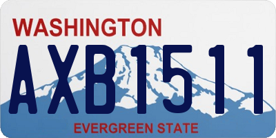 WA license plate AXB1511