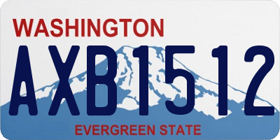 WA license plate AXB1512