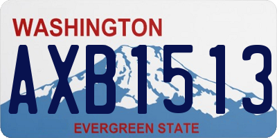 WA license plate AXB1513