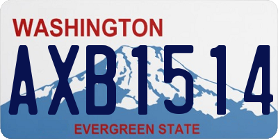 WA license plate AXB1514