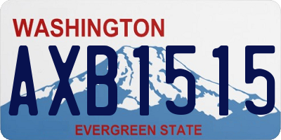 WA license plate AXB1515