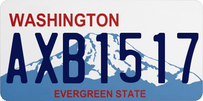 WA license plate AXB1517