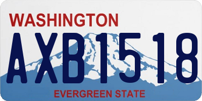 WA license plate AXB1518