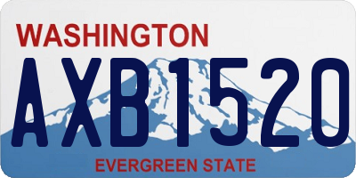 WA license plate AXB1520