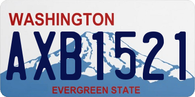 WA license plate AXB1521