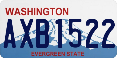 WA license plate AXB1522