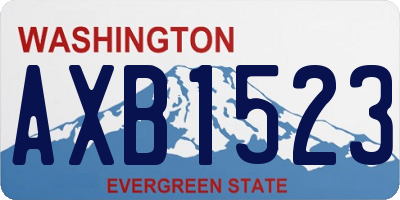 WA license plate AXB1523