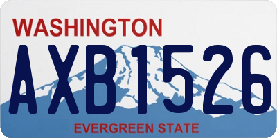 WA license plate AXB1526