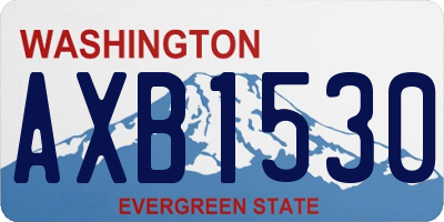 WA license plate AXB1530