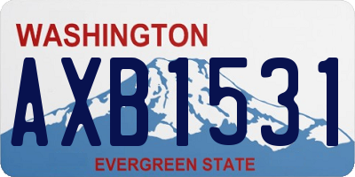 WA license plate AXB1531