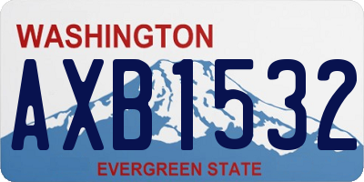 WA license plate AXB1532