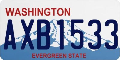 WA license plate AXB1533