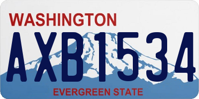WA license plate AXB1534