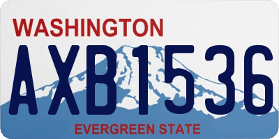 WA license plate AXB1536