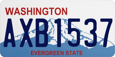 WA license plate AXB1537
