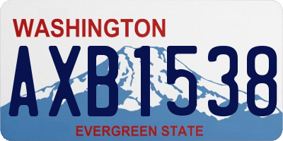 WA license plate AXB1538