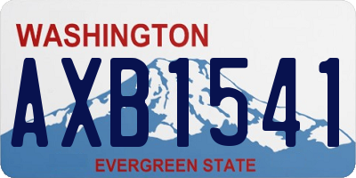 WA license plate AXB1541