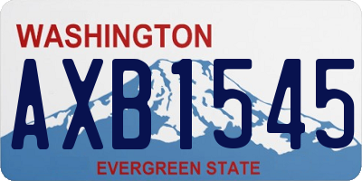 WA license plate AXB1545