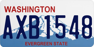 WA license plate AXB1548