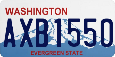 WA license plate AXB1550