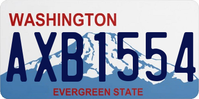 WA license plate AXB1554