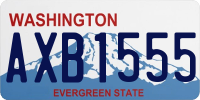 WA license plate AXB1555