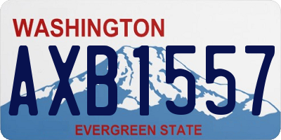 WA license plate AXB1557