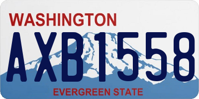 WA license plate AXB1558