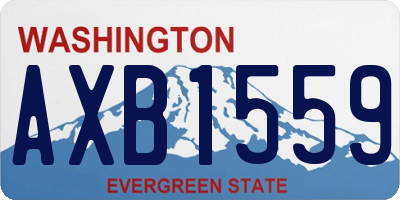 WA license plate AXB1559