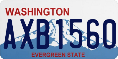 WA license plate AXB1560