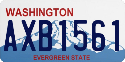WA license plate AXB1561