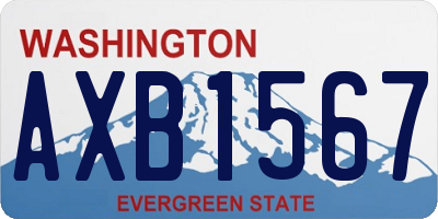 WA license plate AXB1567