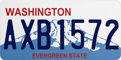 WA license plate AXB1572