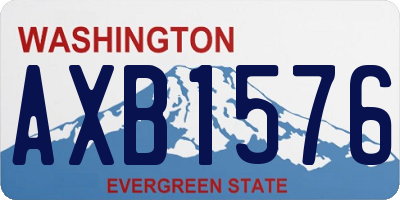 WA license plate AXB1576