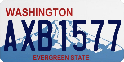 WA license plate AXB1577
