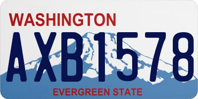 WA license plate AXB1578