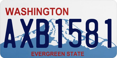 WA license plate AXB1581