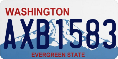 WA license plate AXB1583